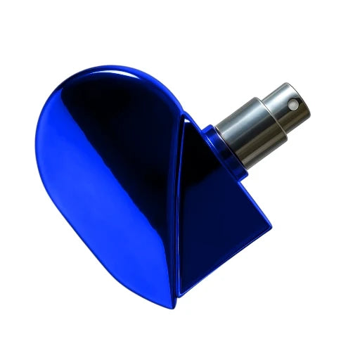 0.85 oz (25 ml) Blue Plastic Heart-Shaped Perfume Bottle - World of Aromas