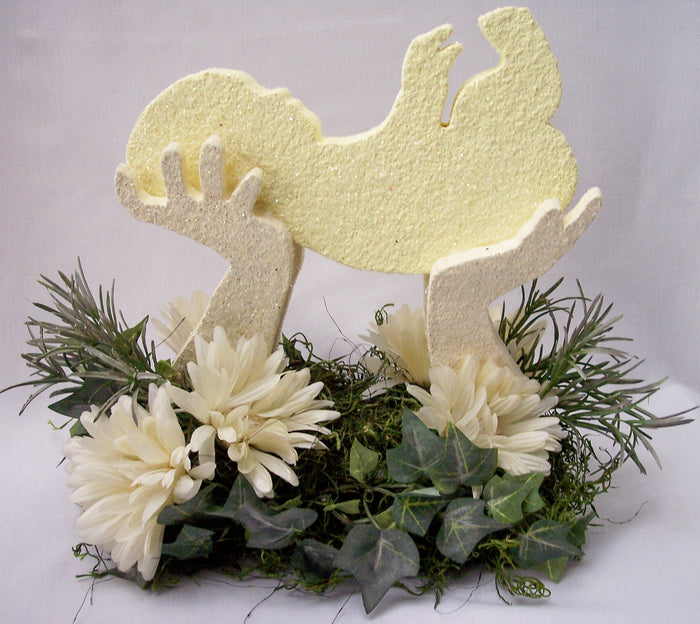 Baby in Hands centerpiece - Designs by Ginny