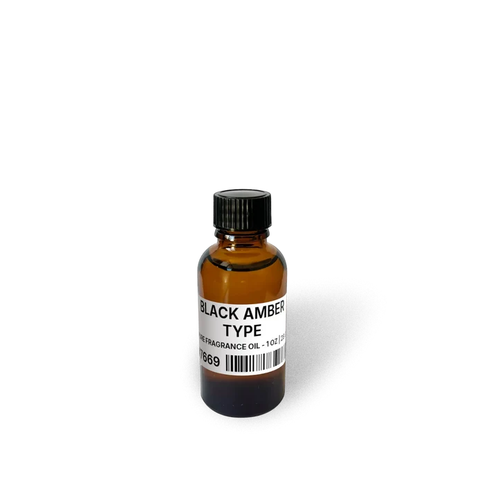 Black Amber Type Pure Fragrance Oil - 1 oz | 28 g bottle image showing Pure Fragrance Oil in 1 oz size. Fragrance product bottle photo for Black Amber Type Pure Fragrance Oil - 1 oz | 28 g.