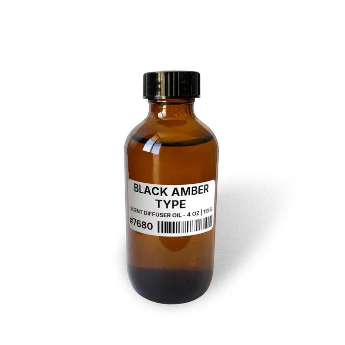 Black Amber Type Scent Diffuser Oil - 4 oz | 113 g bottle image showing Scent Diffuser Oil in 4 oz size. Fragrance product bottle photo for Black Amber Type Scent Diffuser Oil - 4 oz | 113 g.