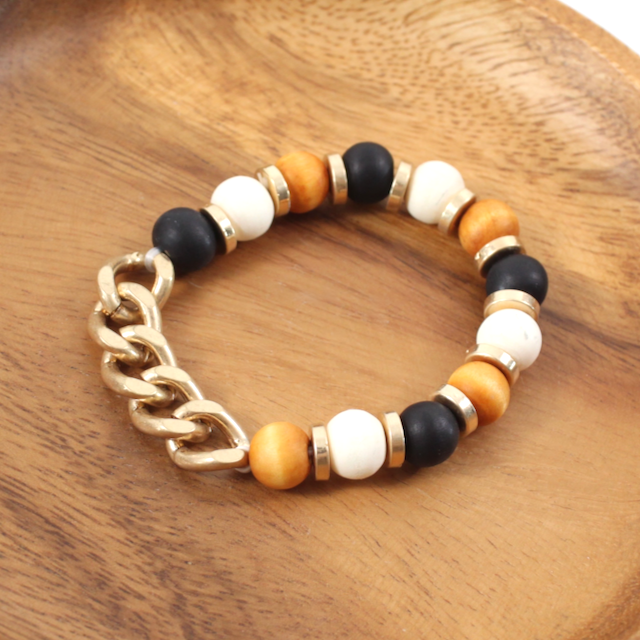 Chain & Bead Bracelet