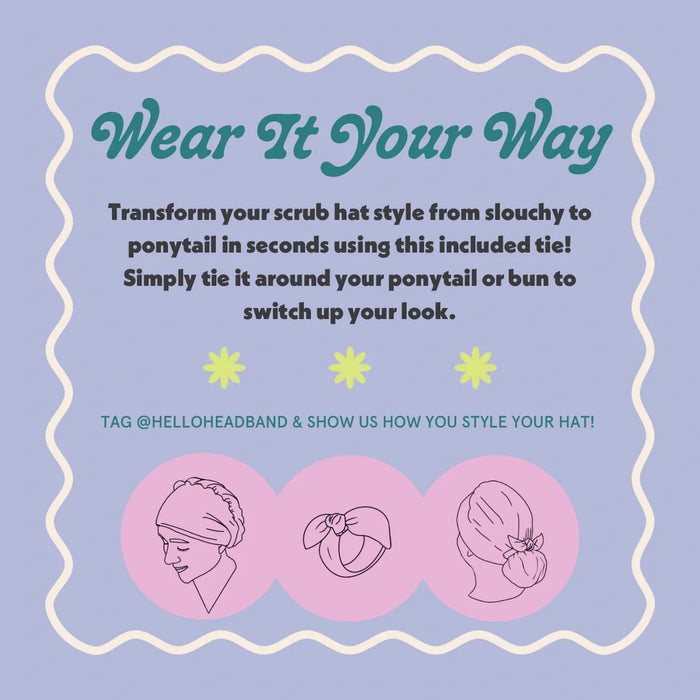 CloudCaps Scrub Cap | Girly Stethoscope