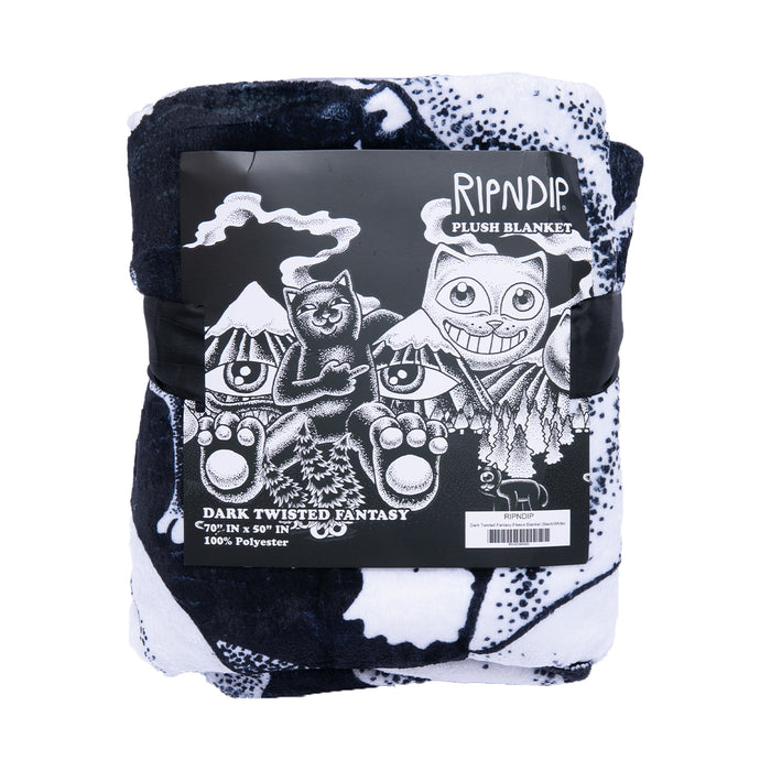 RIPNDIP Dark Twisted Fantasy Fleece Blanket (Black/White)