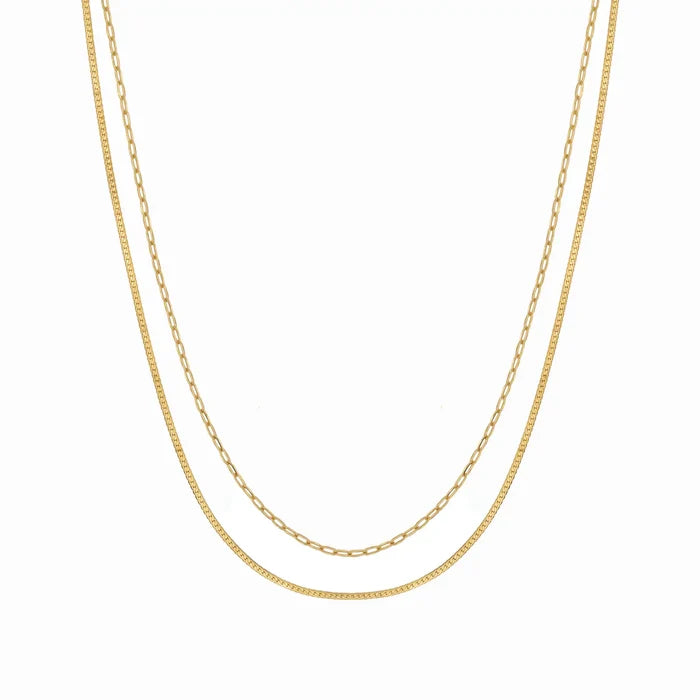 Double Layer Paperclip Necklace