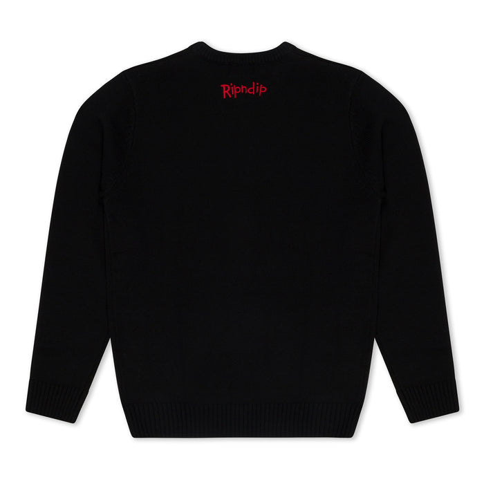 RIPNDIP Down By The Seashore Knit Sweater (Black)
