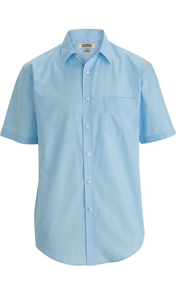 Edwards® Essential Broadcloth Short Sleeve Mens Shirt