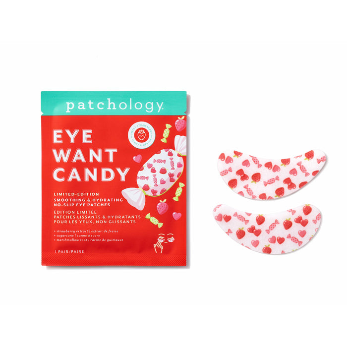 Single eye patch packaging with two patches on a white background