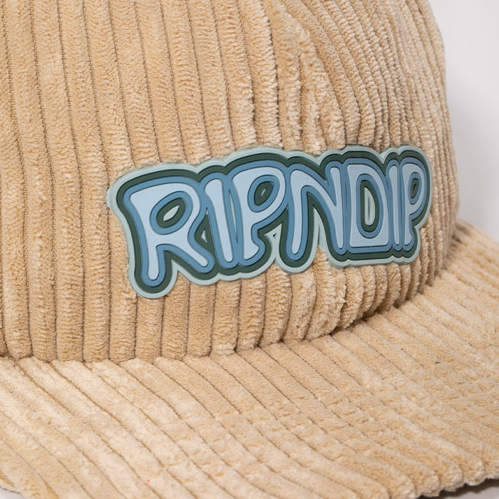 RIPNDIP Intertwined 6 Panel Corduroy Strapback (Khaki)