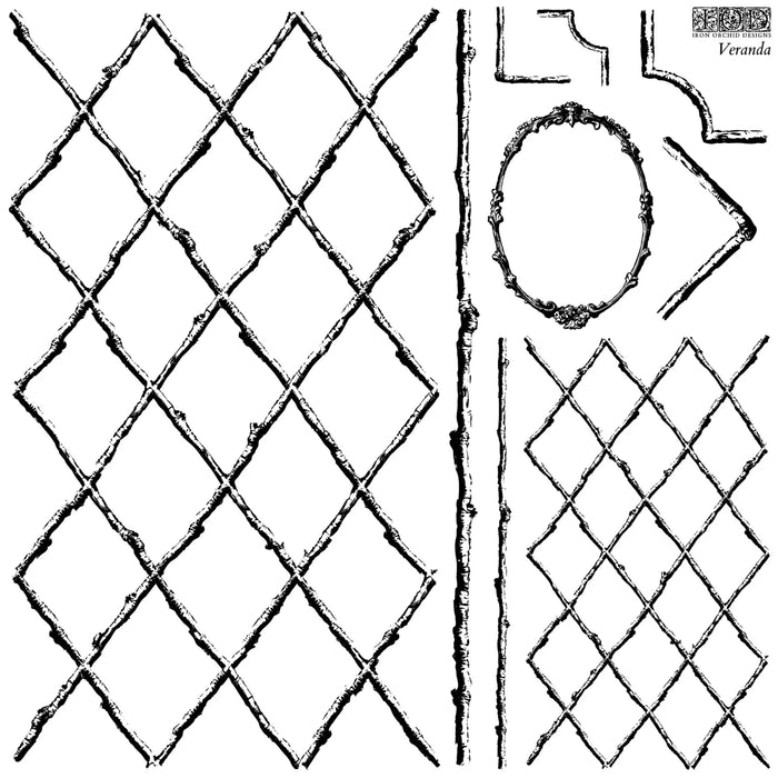 Iron Orchid Décor Stamp Set - 12x12 - Veranda