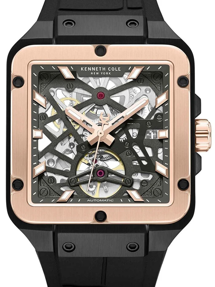 Kenneth Cole Automatic Drop 2 Gun Round Dial Analog Watch - KCWGZ0065403MN