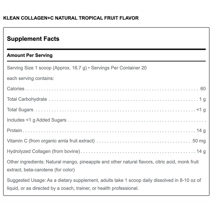 Klean Collagen+C (Tropical Fruit Flavored) by Douglas Labs