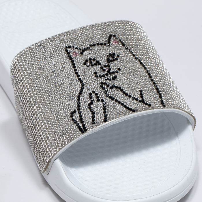 341724 Lord Nermal Slides (Rhinestone White)