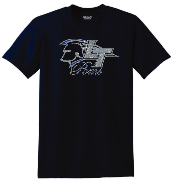 LT Poms Basic Logo Tee- Matte or Glitter