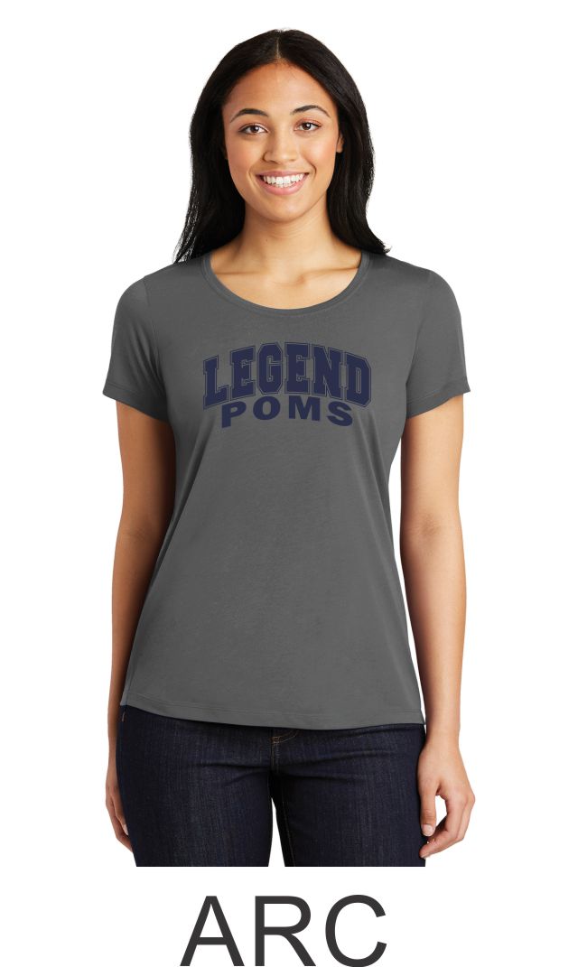 LT Poms Sport-Tek Ladies Wicking Tee - 2 designs