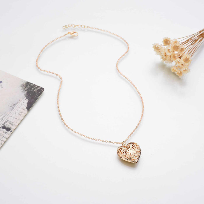 Necklace Pendant Heart Pendant Slot Photo Frame
