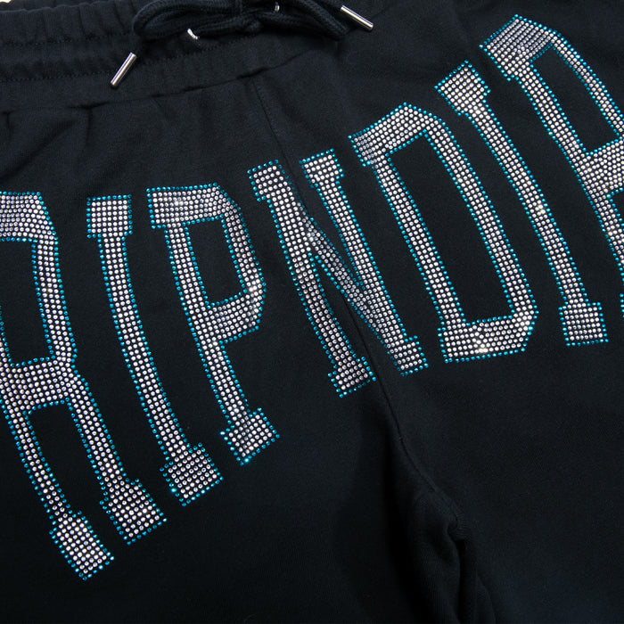 RIPNDIP Summer Revenge Rhinestone Sweatshorts (Black)