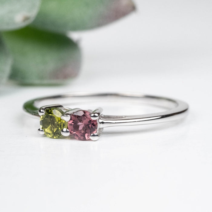 Tourmaline Ring 3mm Size 9 .925 Silver - InnerVision Crystals