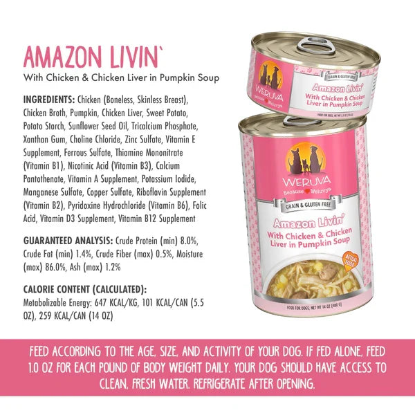 Weruva Dog Amazon Livin' Wet Food