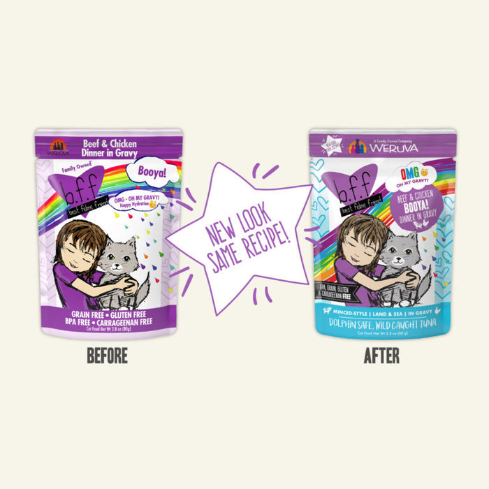 Weruva OMG Pouch Booya! Beef & Chicken Cat Food