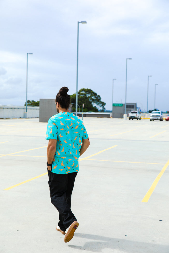 Xmas Kangaroo Paws - Unisex Printed Scrub Top