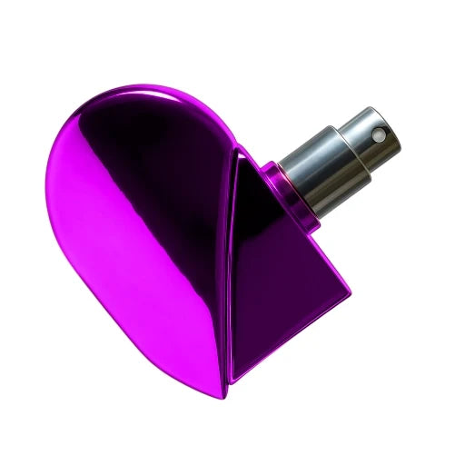0.85 oz (25 ml) Purple Plastic Heart-Shaped Perfume Bottle - World of Aromas