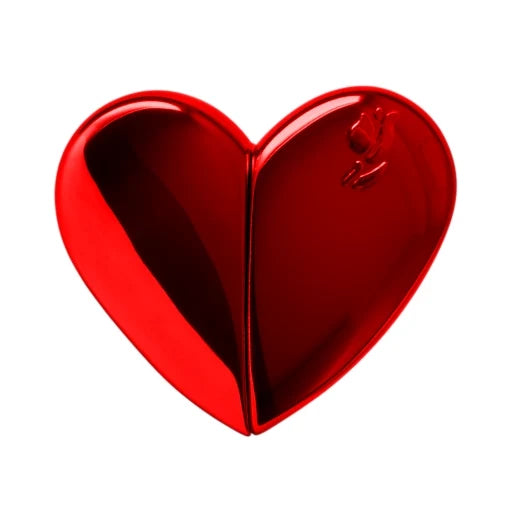 0.85 oz (25 ml) Red Plastic Heart-Shaped Perfume Bottle - World of Aromas