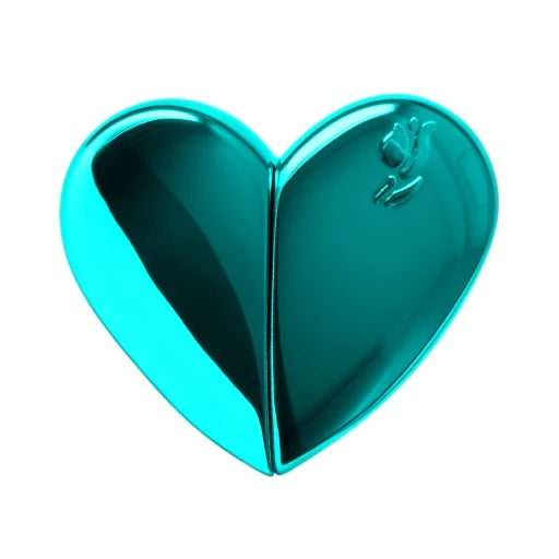 0.85 oz (25 ml) Teal Plastic Heart-Shaped Perfume Bottle - World of Aromas