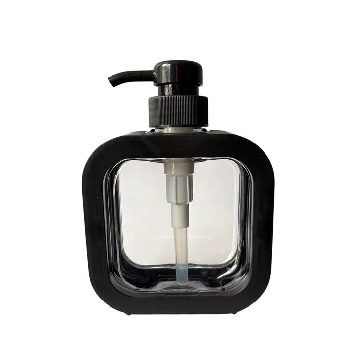 10 oz (300 ml) Clear Plastic Pump Bottle with Black Casing - World of Aromas