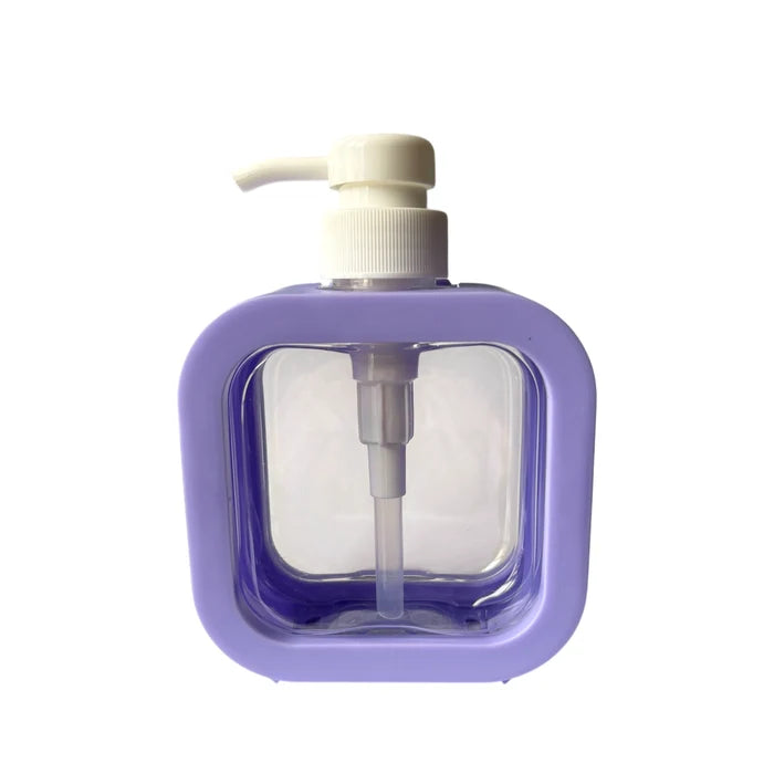 10 oz (300 ml) Clear Plastic Pump Bottle with Purple Casing - World of Aromas