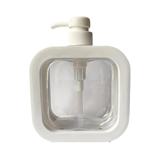 17 oz (500 ml) Clear Plastic Pump Bottle with White Casing - World of Aromas