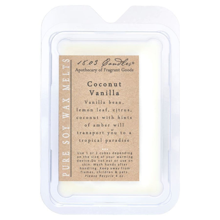 1803 Wax Melters - 4 oz. Pure Soy Wax - Coconut Vanilla