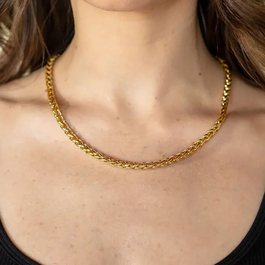 18K Gold Chunky Knotted Necklace