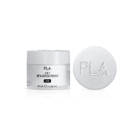 PLA 2-in-1 Dip & Acrylic Powder container with a matching powder lid on a white background