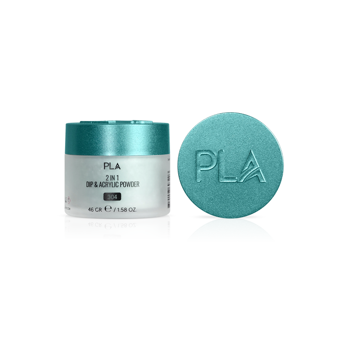 PLA 2in1 Dip & Acrylic Powder container with a teal color lid on a white background