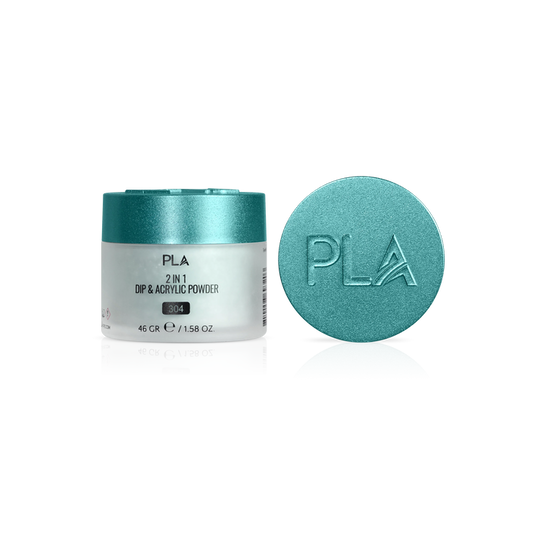 PLA 2in1 Dip & Acrylic Powder container with a teal color lid on a white background