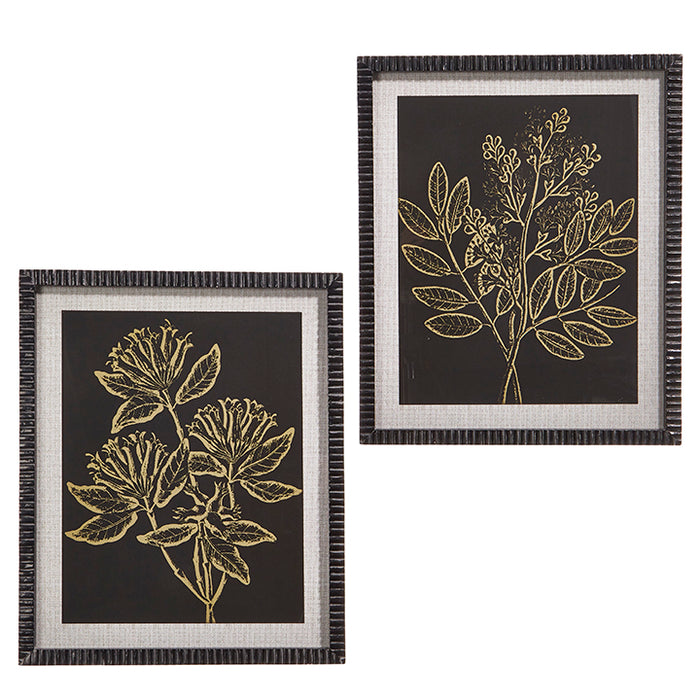 24in Black & White Botanical Framed Print