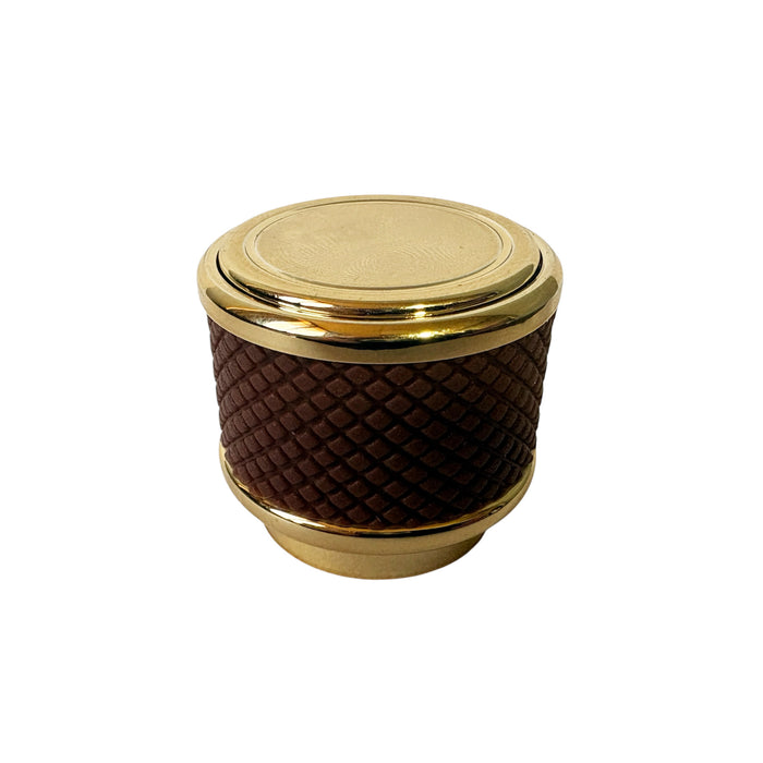 3.4 oz (100 ml) Clear Glass Rounded Rectangle Easy Crimp 15 mm Neck Perfume Bottle with Brown Cap Set - World of Aromas