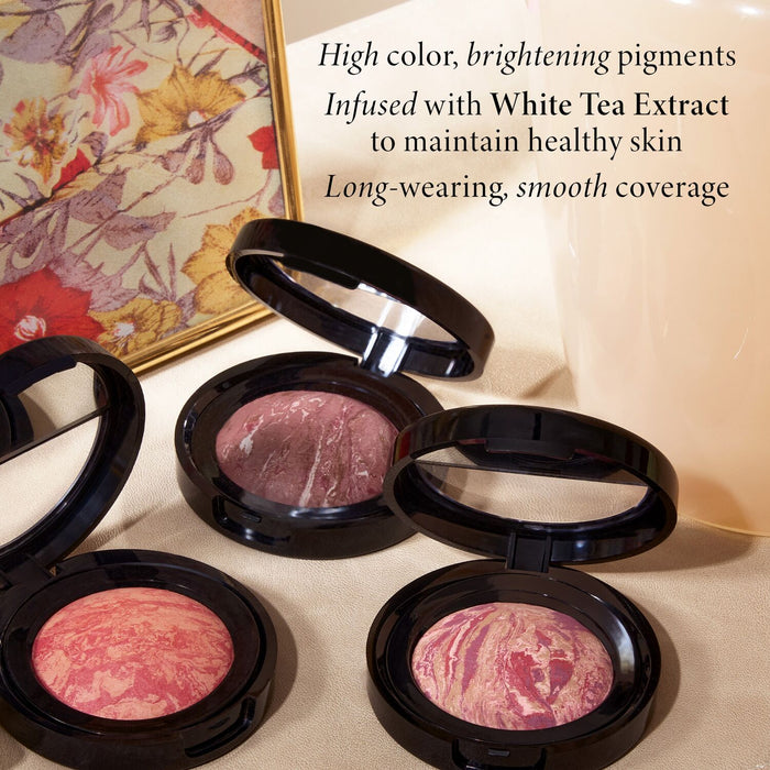 Baked Blush-n-Brighten Marbleized Blush product benefits - high color