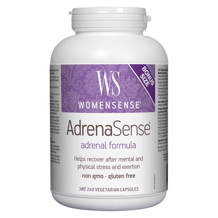 Bottle of WomenSense AdrenaSense 180+60 Vegetarian Capsules