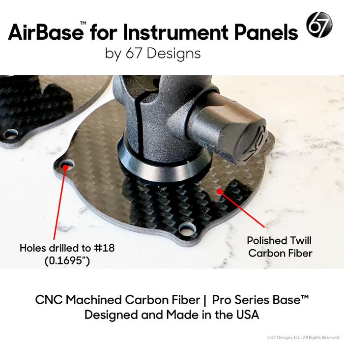 AirBase Instrument Panel Cut Out (IPCO) Base with Clamps