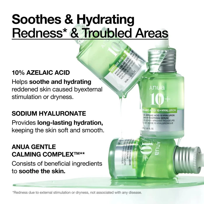 Anua - Azelaic Acid 10 Hyaluron Redness Soothing Serum