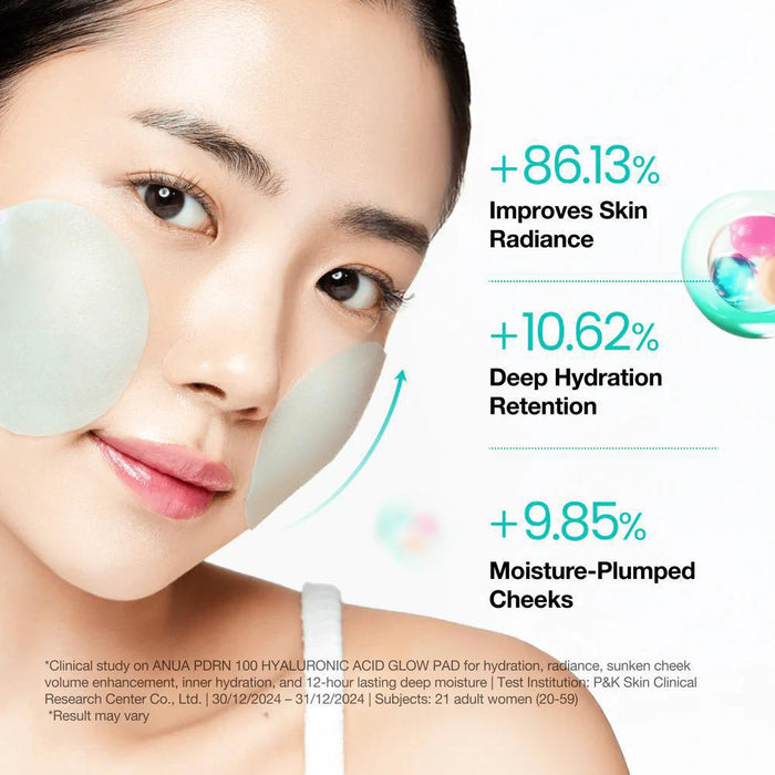 ANUA PDRN 100 Hyaluronic Acid Glow Pad 60 pads
