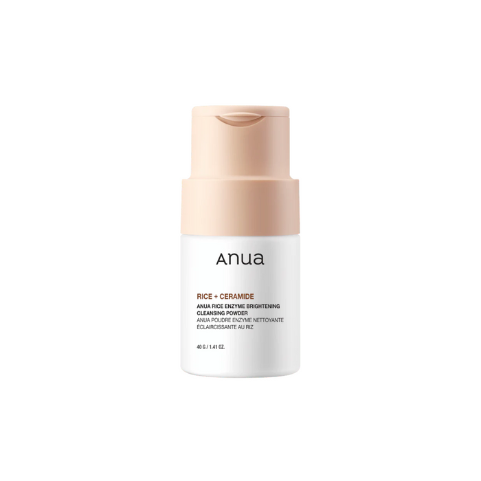 ANUA Rice Enzyme Brightening Cleansing Powder is a gentle exfoliating cleanser that brightens and revitalizes the skin. Formulated with Rice Powder, Rice Bran Water, and Papain, this powder cleanser helps to remove dead skin cells, impurities, and excess oil, leaving the skin smooth and radiant. The inclusion of Allantoin and Ceramide NP ensures the skin remains hydrated and soothed during cleansing. Ideal for those looking to enhance their complexion’s brightness and clarity, this cleansing pow