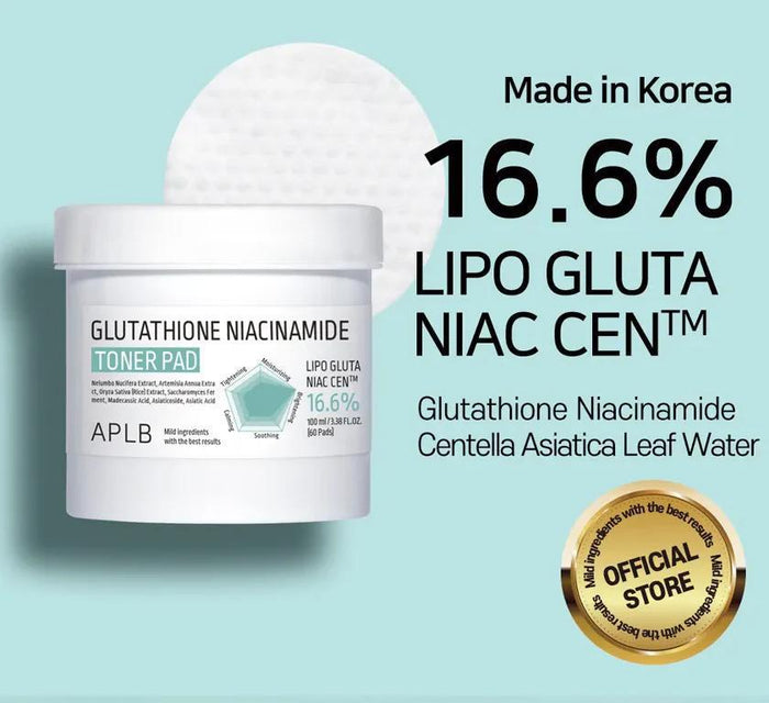 APLB Glutathione Niacinamide Toner Pad 60 pads