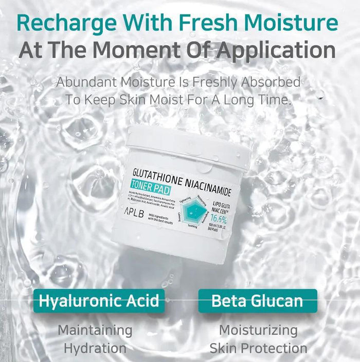 APLB Glutathione Niacinamide Toner Pad 60 pads
