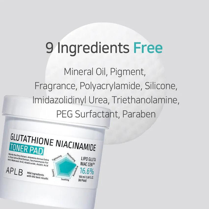 APLB Glutathione Niacinamide Toner Pad 60 pads