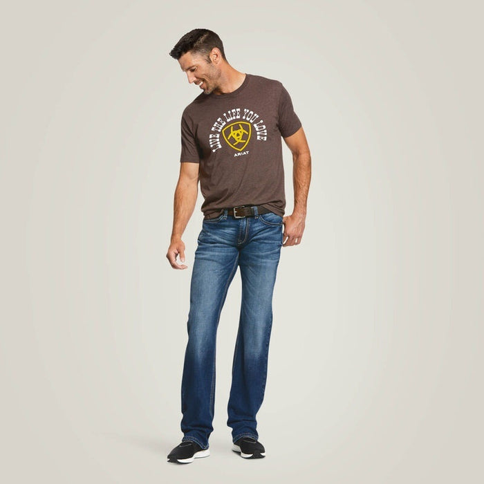 Ariat Mens Rocker Stretch Nassau Stackable Straight Leg Jeans - Summit