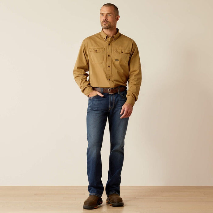 Ariat Rebar Washed Twill Work Shirts - Rebar Khaki