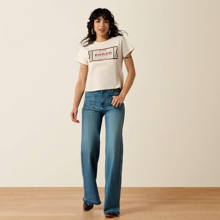 Ariat Womens One In the West T-Shirts - Natural