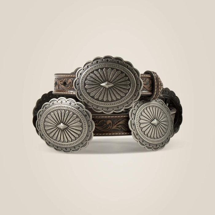 Ariat Womens Oval Concho Diamond Belts - Tan